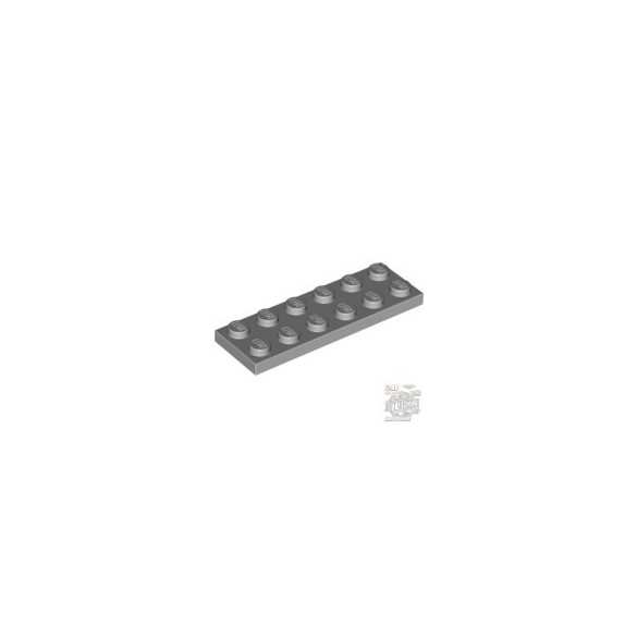 Lego Plate 2X6, Light grey