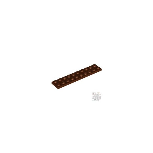 Lego Plate 2X10, Reddish brown