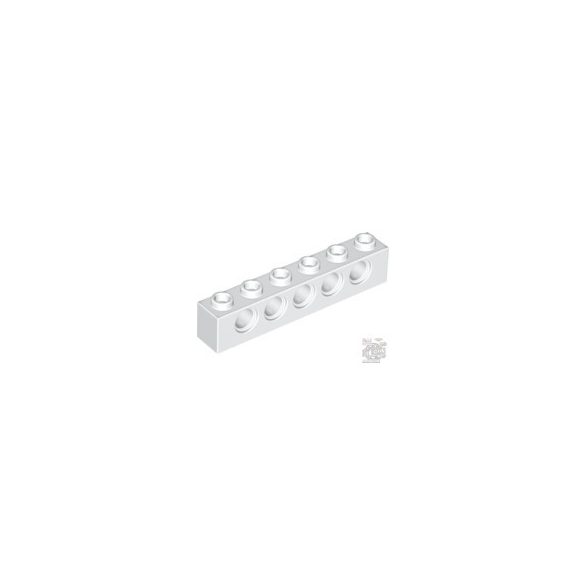 Lego Technic Brick 1X6 Ø4.9, White
