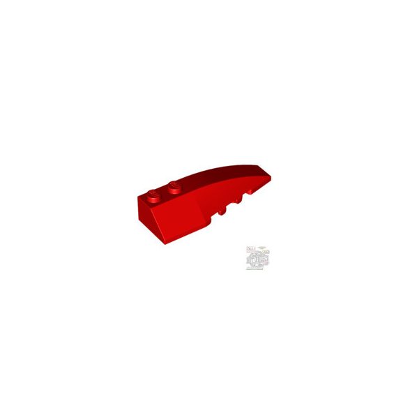 Lego RIGHT SHELL 2X6 W/BOW/ANGLE, Bright red