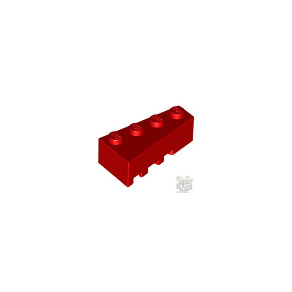 Lego RIGHT BRICK 2X4 W/ANGLE, Bright red