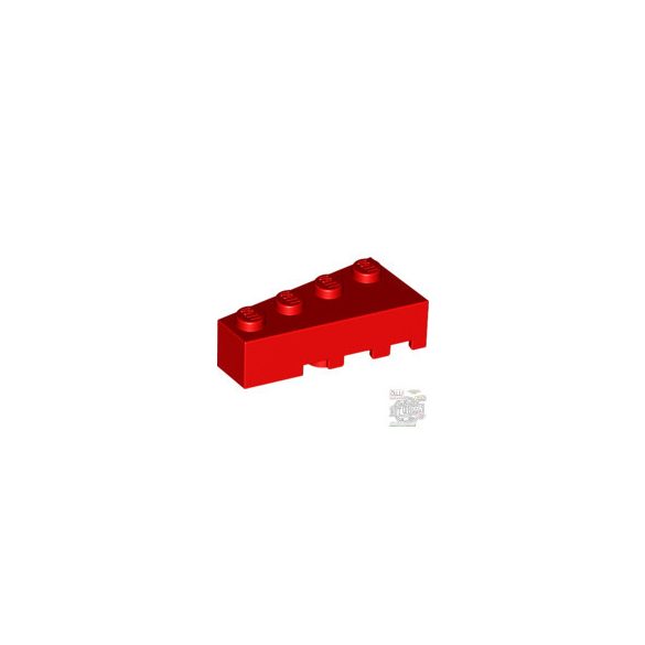 Lego LEFT BRICK 2X4 W/ANGLE, Bright red