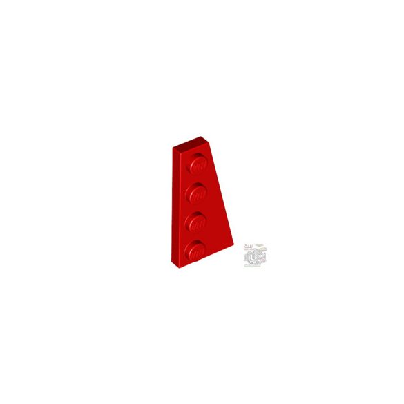 Lego RIGHT PLATE 2X4 W/ANGLE, Bright red