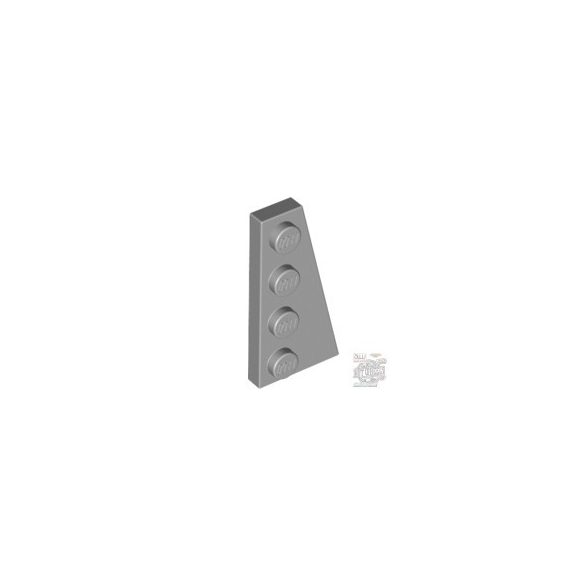Lego Right Plate 2X4 W/Angle, Light grey