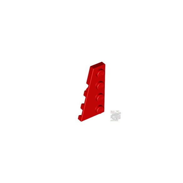 Lego LEFT PLATE 2X4 W/ANGLE, Bright red