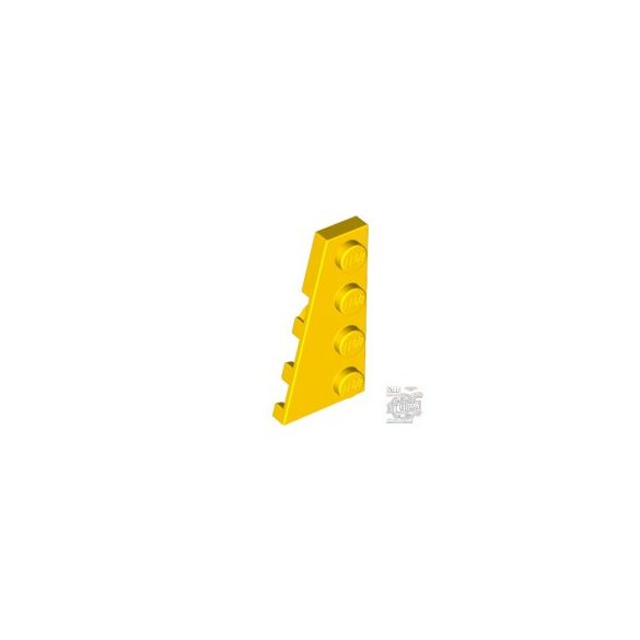 Lego LEFT PLATE 2X4 W/ANGLE, Bright yellow