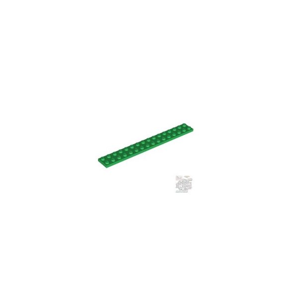 Lego PLATE 2X16, Green