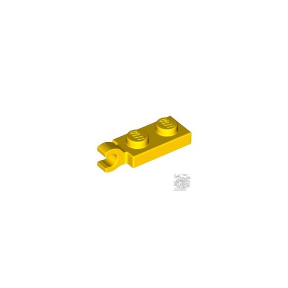 Lego PLATE 2X1 W/HOLDER,VERTICAL, Bright yellow