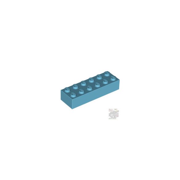 Lego BRICK 2X6, Medium azur