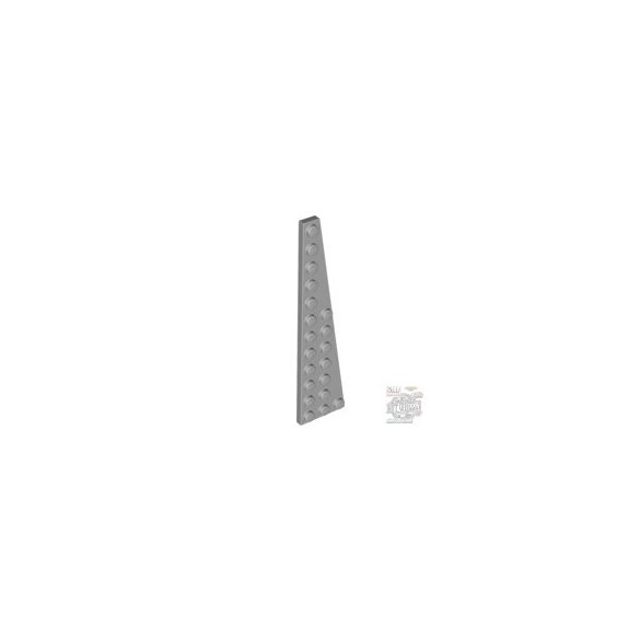 Lego Right Plate W. Angle 3X12, Light grey