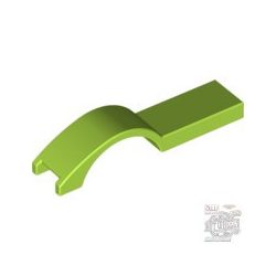 Lego COVER PLATE W. CURVE 1 X 4.5, Bright yellowish green