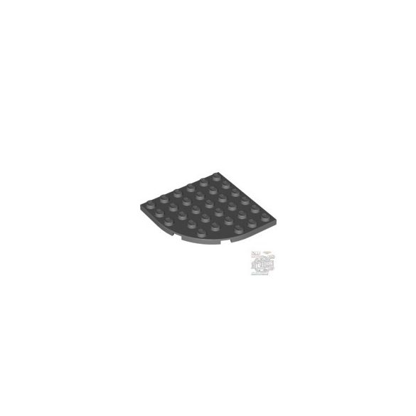 Lego Plate 6X6 W. Bow, Dark grey