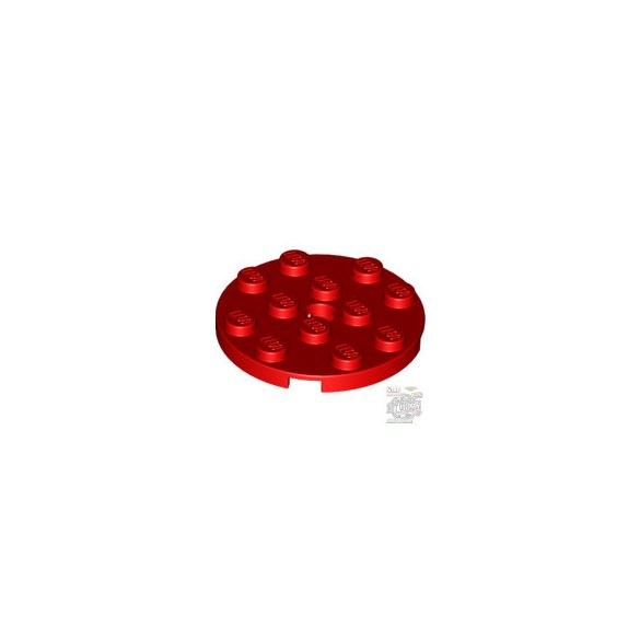 Lego PLATE 4X4 ROUND W. SNAP, Bright red