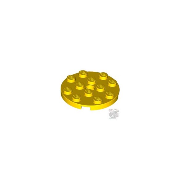 Lego PLATE 4X4 ROUND W. SNAP, Bright yellow