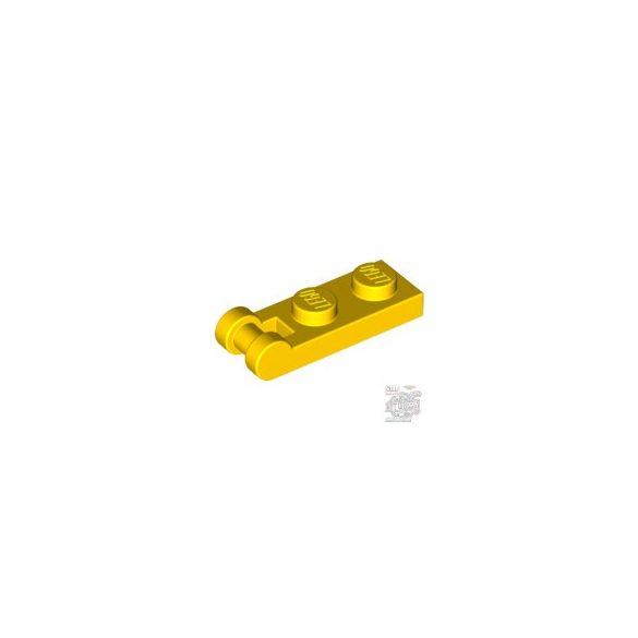 Lego PLATE 1X2 W/SHAFT Ø3.2, Bright yellow