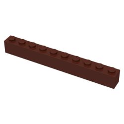 Lego Brick 1X10, Brown