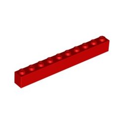 Lego BRICK 1X10, Bright red