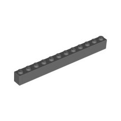 Lego BRICK 1X12, Dark grey