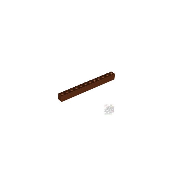 Lego Brick 1X12, Reddish brown