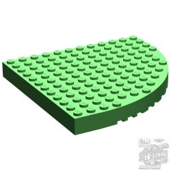 Lego Brick 12X12 W. Outs. Bow, Medium green