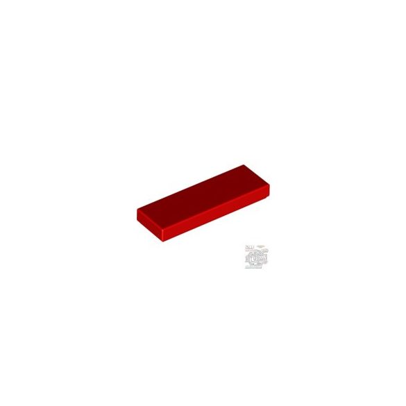 Lego Flat Tile 1X3, Bright red