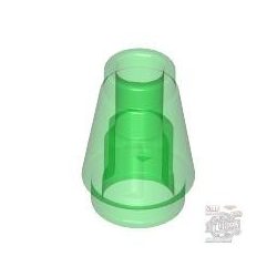 Lego Nose Cone Small 1X1, Transparent green