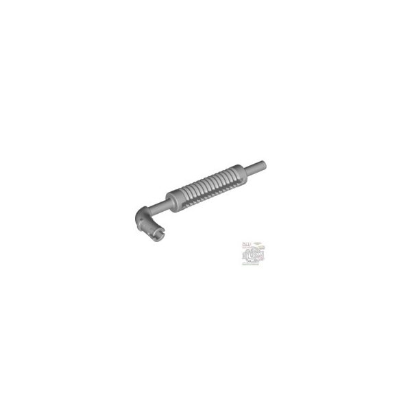 Lego Vehicle, Exhaust Pipe with Technic Pin, Flat End with Squared Pin Hole, Light grey