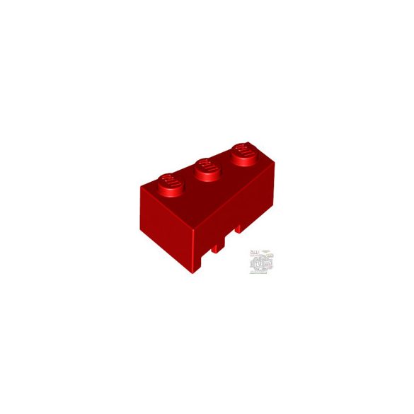 Lego RIGHT ROOF TILE 2X3, Bright red