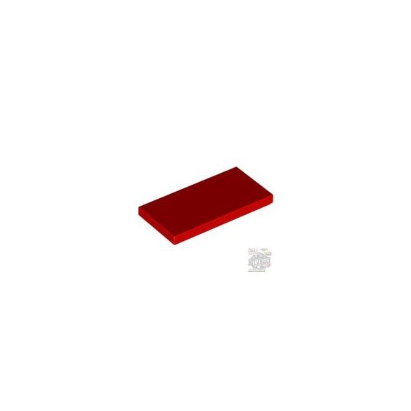 Lego Flat Tile 2X4, Bright red