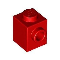 Lego BRICK 1X1 W. 1 KNOB, Bright red