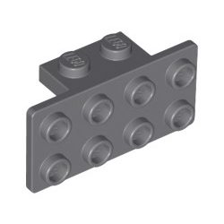 Lego ANGLE PLATE 1X2 / 2X4, Dark grey