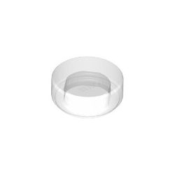 Lego FLAT TILE 1X1, ROUND, Transparent clear
