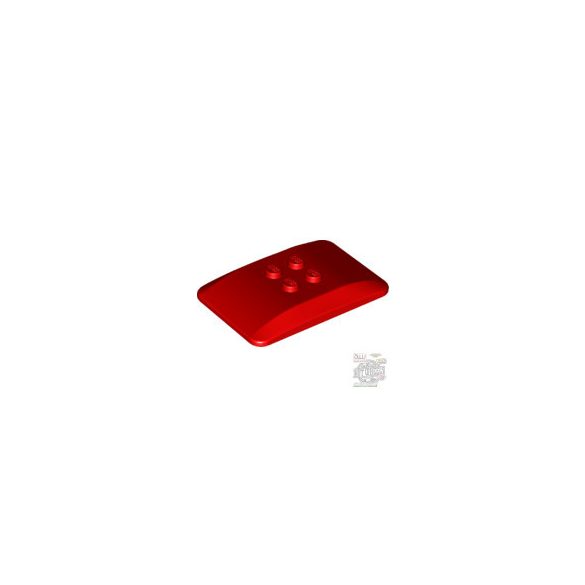 Lego ROOF 4X6X2/3, Bright red