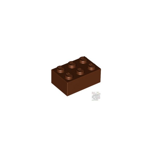 Lego Brick 2X3, Reddish brown