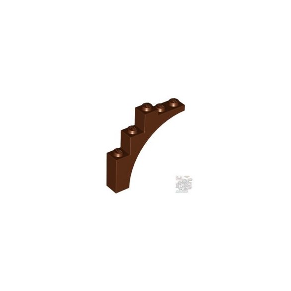 Lego Brick W. Bow 1X5X4, Reddish brown