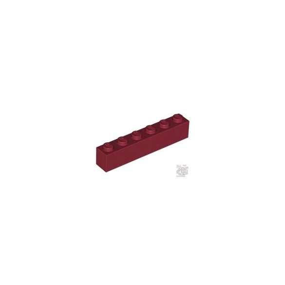 Lego Brick 1X6, Dark red