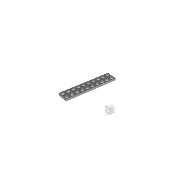 Lego Plate 2X10, Light grey