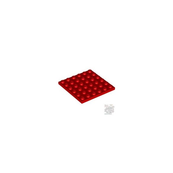 Lego Plate 6X6, Bright red