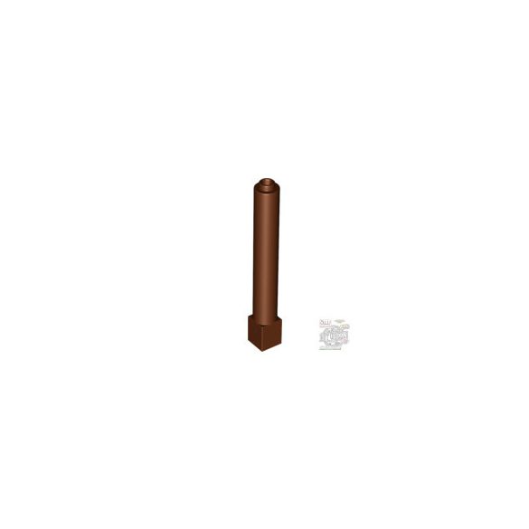 Lego Column 1X1X6, Reddish brown