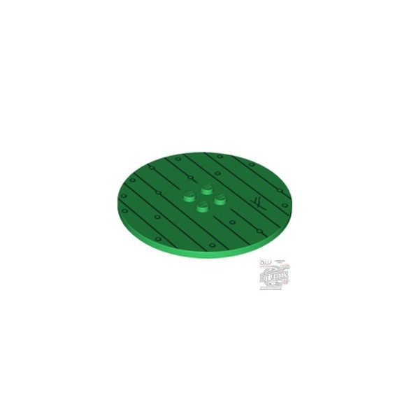 Lego Plate Ø63.84 W. 4 Knobs, Green