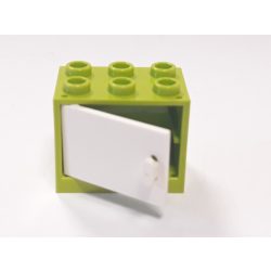 Lego Box / Cupboard 2X3X2, Brigth yellowish green / White