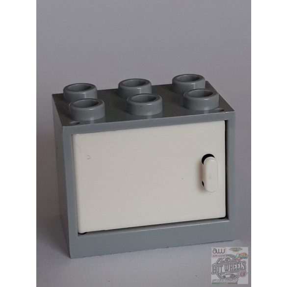 Lego Box / Cupboard 2X3X2, Light grey-White