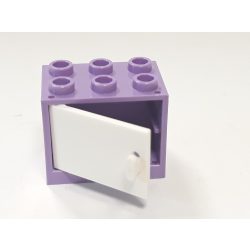 Lego Box / Cupboard 2X3X2, Medium levander / White