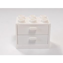 Lego Box / Cupboard 2X3X2, White-White