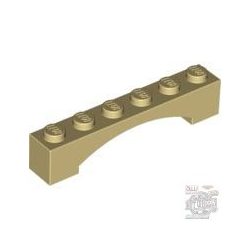 Lego Brick 1X6 W/Inside Bow, Brick yellow / Beige
