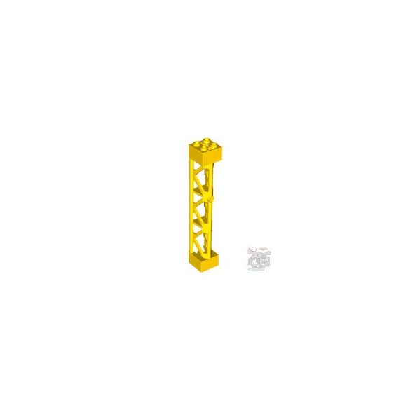 Lego Lattice Tower 2X2X10 W/Cross, Bright yellow
