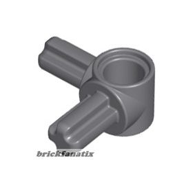   Lego Technic, Axle and Pin Connector Hub with 2 Perpendicular Axles, Dark gray