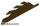 Lego Wing 9L with Stylized Feathers, Dark brown