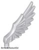 Lego Minifigure Wing Feathered, Light gray
