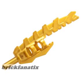   Lego Minifigure, Weapon Sword, Serrated with Bar Holder (Vengious), Gold